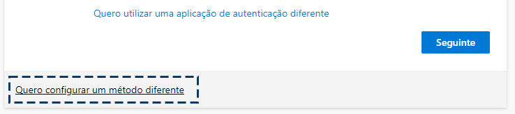 Autenticação por método alternativo