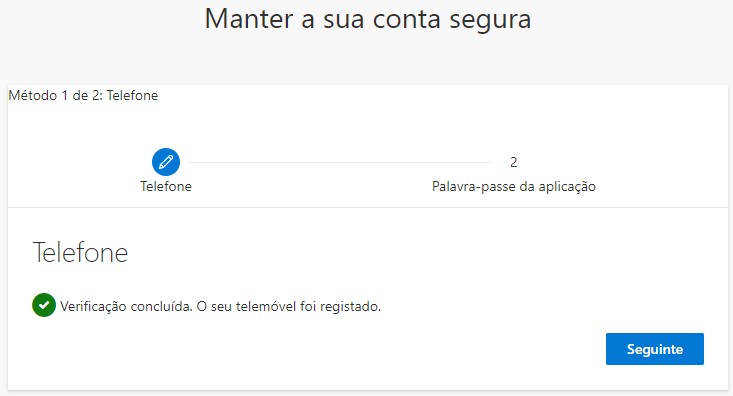 Verificação concluída
