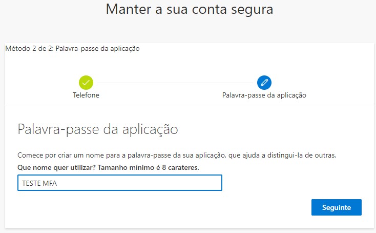 Palavra-passe da aplicação