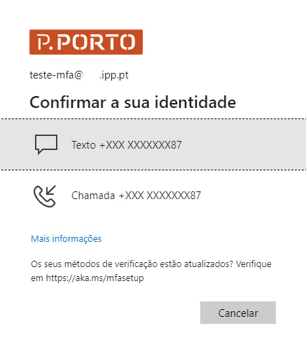 Acesso ao Microsoft 365 com credenciais
